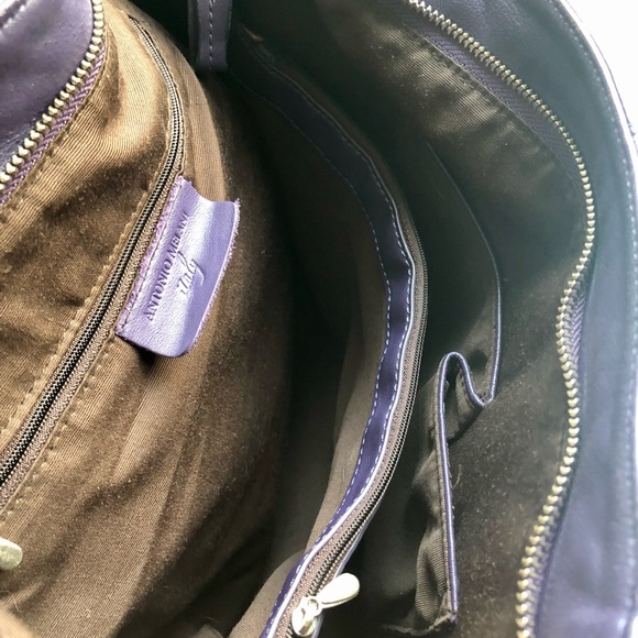 Antonio Melani Leather Totes in Purple - Picture 4 of 4
